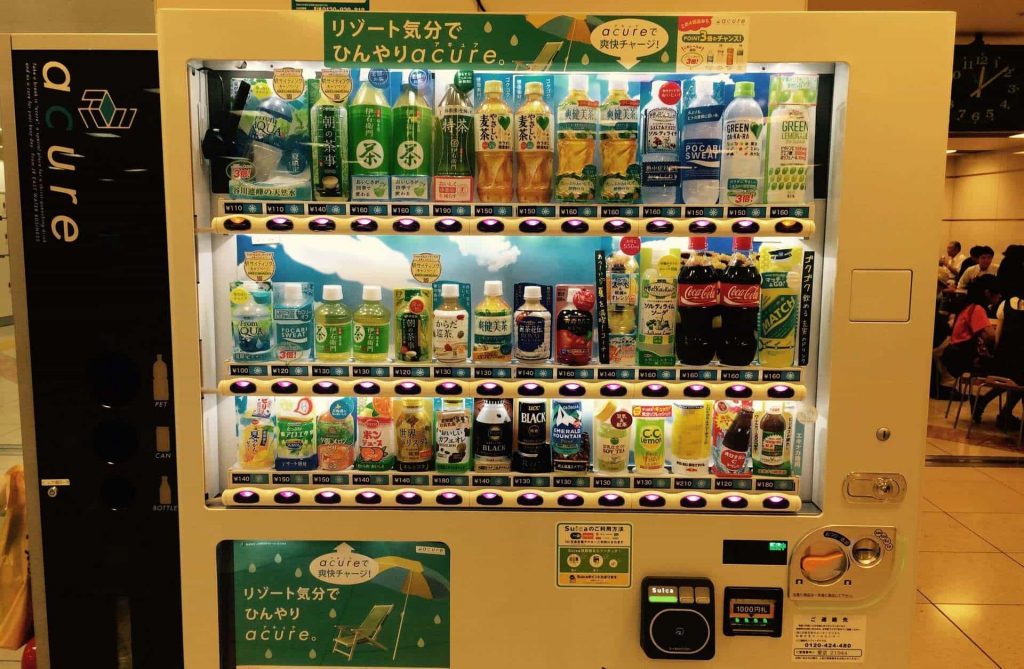 Cuanto cuesta comer en Japon Maquina expendedora de bebidas