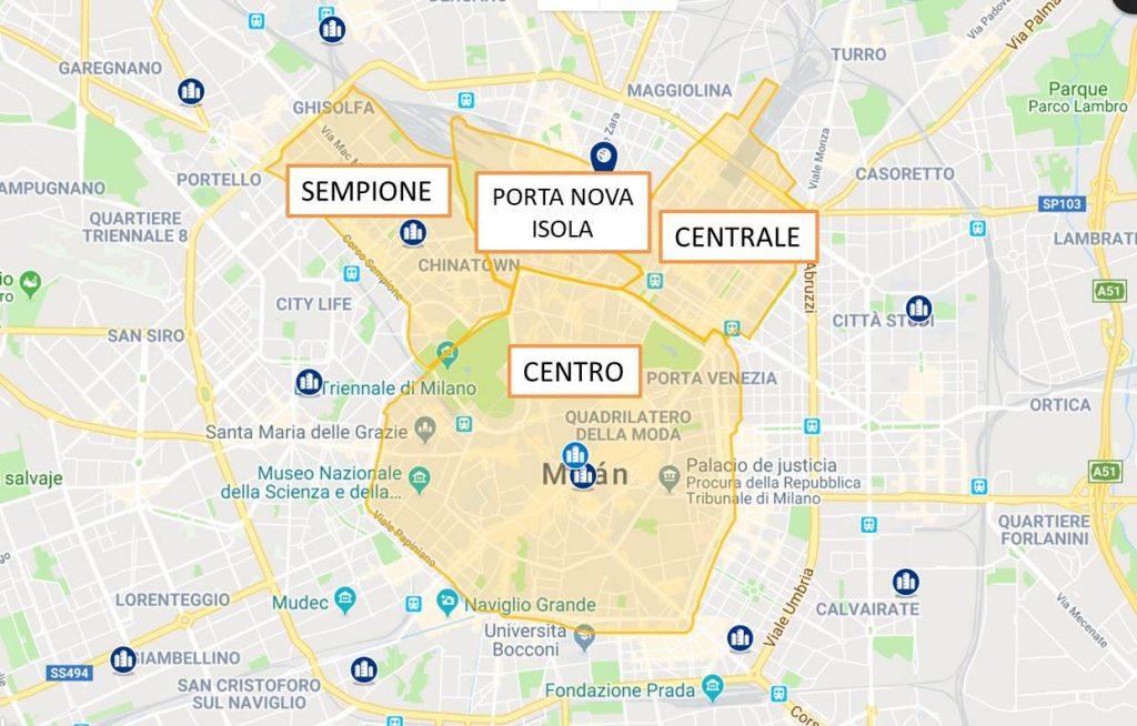Donde alojarse en Milan Mapa de barrios y zonas