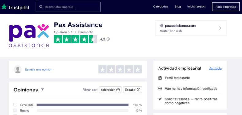 Pax Assistance Opiniones